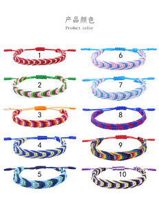 FL0982 Hot Sale Bohemian Cheap Rainbow Multicolor Woven Friendship String Cord <strong>Bracelet</strong> for Sale,Braided <strong>Rope</strong> <strong>Bracelet</strong> - Product Image 5