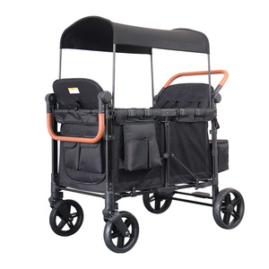 Cochecito Doble para Bebés de Alta Calidad para Autocaravanas, con Tubo de Acero, Plegable, Tipo Push-Pull, para Sentarse, para Acampar al Aire Libre - Product Image 1