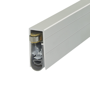 Sellos acústicos automáticos de <span class=keywords><strong>aluminio</strong></span> para puertas pivotantes con rodillos, perfiles inferiores y superiores, y burletes antiruido HL050 - Product Image 1