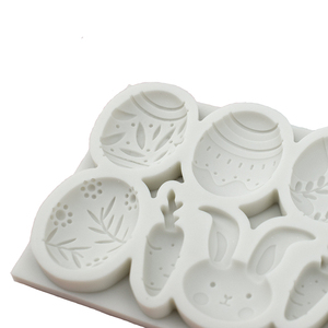 Hình Chữ Nhật 3D Phim Hoạt Hình Phục Sinh Trứng Cà Rốt Thỏ Hình Dạng Silicone Khuôn - Product Image 5