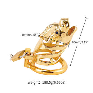 Zodyak Atı Şeklinde Bekaret Kemeri Metal Penis Cihazı Erkek Penis Kilidi Seks Oyuncakları - Product Image 2