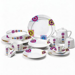 Juego <span class=keywords><strong>de</strong></span> <span class=keywords><strong>Vajilla</strong></span> <span class=keywords><strong>de</strong></span> <span class=keywords><strong>Porcelana</strong></span> con Diseño Floral <span class=keywords><strong>de</strong></span> la Marca Harvit, 47 Piezas, para 8 Personas, para Fiestas - Product Image 3