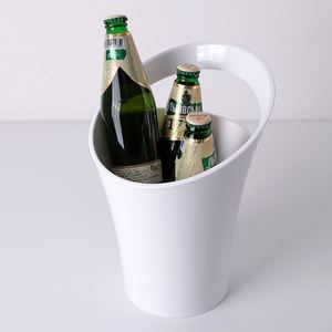 3.2L Oem Costom logo Party Bar Ktv Acrylic White Ice Imperial Bottle Cooler Champagne Beer Cola Wine <b>Plastic</b> Ice Bucket - Product Image 2