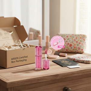 Travel Size Mini Vegan <b>Lip</b> Balm Long-Lasting Tint Liquid <b>Lip</b> Gloss MSDS Certified Box Packaging - Product Image 3