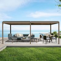 Systèmes de pergola bioclimatique entièrement en aluminium, design imperméable, installation 40 % plus rapide, balcon, jardin, terrasse, utilisation toute saison