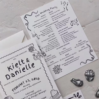 Kit d'invitation de mariage numérique personnalisé haut de gamme avec enveloppes, cartes RSVP et programme – Échantillon d'artwork rapide et expédition immédiate