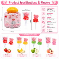 Bonbons gélifiés doux et sucrés aromatisés aux fruits en forme de cochon de style dessin animé pour enfants. Vente en gros de bonbons pour enfants