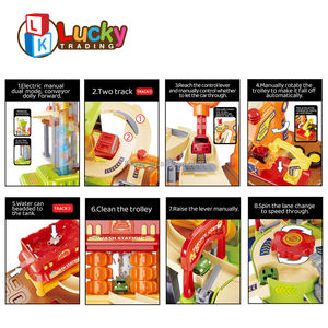 Lucky Toys enfants piste de course pour garçon voiture aventure jouet enfant en bas âge rampe véhicule jouets Puzzle <span class=keywords><strong>Rail</strong></span> voiture - Product Image 5