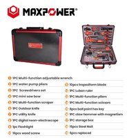 MAXPOWER 77 Pcs Kit complet d'outils pour la maison avec boîte à outils solide pour le bricolage
