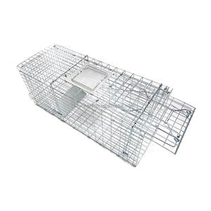 Piège à animaux humain - Cage en métal galvanisé/peint en poudre robuste pour renards et ratons laveurs |   Contrôle des nuisibles écologique et imperméable - Product Image 4