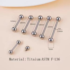 Vente en gros, fabrication sur mesure, <span class=keywords><strong>piercing</strong></span> en titane F136, helix, langue, clou, couleur modifiée, clou d'oreille, pont d'oreille, <span class=keywords><strong>bijoux</strong></span> de <span class=keywords><strong>piercing</strong></span> - Product Image 4