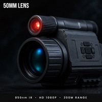Lunettes de vision nocturne professionnelles, grossissement 1080P, écran AMOLED, portée 200-400M, corps antichoc, laser IR 850nm