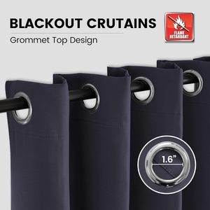 Rideaux occultants modernes tissés écologiques ignifuges DOACE Phating, conformes à la norme NFPA701, résistants au feu, utilisables toute l'année - Product Image 2