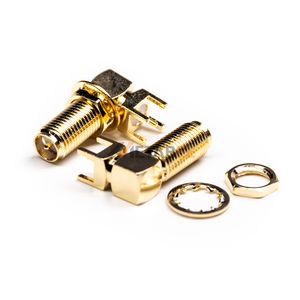 Conector hembra RP de mamparo frontal de ángulo recto chapado en oro de 50 ohmios DIP para PCB - Product Image 5