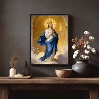 Tableaux muraux, peinture sur toile de la Vierge Marie, affiche de la Madone, image catholique pour la salle de l'église, décoration chrétienne