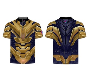 <strong>Men's</strong> Custom Made Sublimation <strong>Bowling</strong> Jersey, 1 Quarter Zipper 100% Polyester Quick Dry <strong>Bowling</strong> Polo <strong>Shirt</strong> - Product Image 2