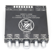 Carte d'amplification subwoofer 5.1 XY-S220H TDA7498E 2.1 canaux 160WX2+220W, carte d'amplificateur audio stéréo avec circuits intégrés de basses