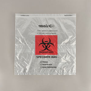 Sacs de transport de spécimens médicaux de sécurité biohazard en PE avec fermeture éclair et pochette pour documents - Product Image 3