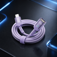 Câble USB C magnétique Toocki 240W, aimant puissant N52, charge en un clic, cordon de type C pour téléphone portable, ordinateur portable