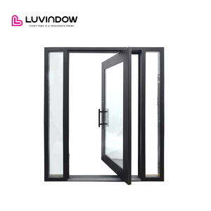 <span class=keywords><strong>Porte</strong></span> <span class=keywords><strong>d</strong></span>'<span class=keywords><strong>entrée</strong></span> principale de style moderne, <span class=keywords><strong>porte</strong></span> pivotante en aluminium à double <span class=keywords><strong>vitrage</strong></span> isolant thermiquement - Product Image 3