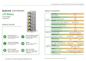 Batería LiFePO4 de Alta Capacidad de 314 Ah y 16 kWh, 51.2 V, Apilable, para Almacenamiento de Energía Solar, Compatible con Inversores <span class=keywords><strong>Growatt</strong></span> ESS - Product Image 3