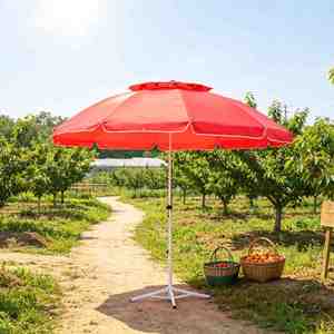 Sombrilla de Playa de Doble Capa de 150 cm, Resistente al Agua y a los Rayos UV, con Doble Techo, para Patio, Piscina, Jardín, Terraza - Product Image 1