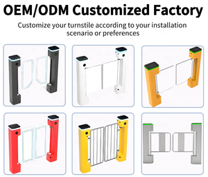 Tự động kiểm soát truy cập <span class=keywords><strong>Swing</strong></span> rào cản turnstile an ninh cao nhận dạng khuôn mặt hệ thống cho phòng tập thể dục văn phòng siêu thị - Product Image 5