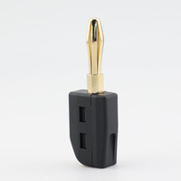 Prise banane noire plaquée or de haute précision 4 mm, connexion rapide, borne électrique en ligne, cuivre, acier inoxydable Kuishen