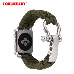 Paracaídas cordón tejido correa de tela de la venda de reloj para Apple Watch Series 1, <span class=keywords><strong>2</strong></span>, <span class=keywords><strong>3</strong></span>, 4 44mm 40mm - Product Image 3