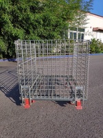 Cage en treillis métallique d'entrepôt avec roulettes