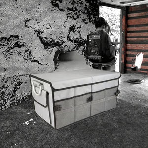 Organizzatore per Bagagliaio <span class=keywords><strong>Auto</strong></span> Pieghevole Grande Capacità in Oxford 1680D Impermeabile 57*33.5*29cm Nero/Grigio - Product Image 6