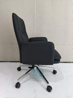Chaise de bureau moderne en cuir Foshan Pu, petite chaise pivotante pour la maison salon patron exécutif inclinable réception visiteur invité