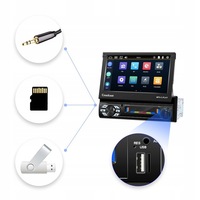 TOPSOURCE Lecteur MP5 Android 7 pouces 1 DIN avec navigation GPS Prise en charge USB/TF/FM Autoradio A2915