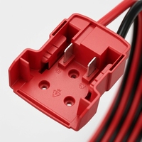 Cables de Arranque de Cobre Estañado 8AWG para Batería Milwaukee M18, Adaptador de Arranque de Emergencia para Automóvil con Pinzas de Cocodrilo
