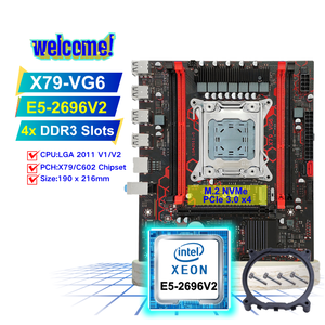 NUOVO Kit <span class=keywords><strong>Scheda</strong></span> <span class=keywords><strong>Madre</strong></span> Desktop X79-VG6 per CPU Intel Xeon E5 2696 V2 con 4 Slot RAM DDR3 Supporto Doppio Canale <span class=keywords><strong>Scheda</strong></span> <span class=keywords><strong>Madre</strong></span> X79 - Product Image 1