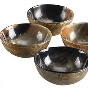 ชามเขาควายทรงเอกลักษณ์ สีธรรมชาติ ขนาดสั่งทำได้ ผิวเงา งานฝีมือไม้ ของตกแต่งโต๊ะ สำหรับบ้าน โรงแรม งานเลี้ยง ปรับแต่งได้ - Product Image 1