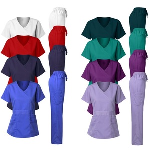 Women <b>Scrub</b> Set Moisture Wicking Lightweight Work Clothes For Nurses Clinics Medical Professionals Surgical Gowns Hospital - Product Image 1