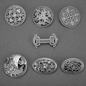 Broches de Dragón Vikingo de Alta Calidad, Broches Rúnicos Nórdicos, Joyería Talismán, Pin con Patrón de Flor Rúnica Medieval - Product Image 2