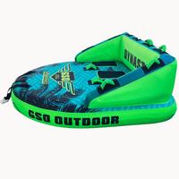 Jouets aquatiques gonflables vertes flottantes à remorquer pour sports nautiques, tube de remorquage, tube de bateau, tube aquatique remorquable, tube aquatique gonflable pour ski nautique et surf