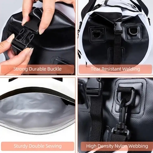 Custom Size 30L 50L 90L <strong>PVC</strong> Roll <strong>Top</strong> Foldable Outdoor Sport Hiking Camping Travel Duffle Dry Bag Waterproof Backpack - Product Image 6