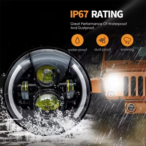 Faro Redondo de 7 Pulgadas para Jeep Wrangler JK, Accesorios con Ojos de Ángel LED para Coche, Motocicleta, Lente de Proyector - Product Image 4