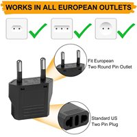 Tragbares Reise-Netzteil US-zu-EU-Stecker adapter Wechselstrom konverter Amerikanischer zu EU Euro Europa Typ C-Stecker Neueste Steckdose