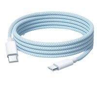Câble de charge rapide PD 30W double Type C, câble USB C vers USB C tressé Macaron, transfert de données 480 Mbps pour téléphone portable, ordinateur portable