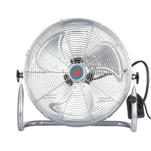 Ventilador industrial de pie para suelo de acero inoxidable, accesorio comercial de 16 pulgadas para casa verde