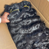 Cheveux Naturels de Haute Qualité 15A Vietnamiens Cambodgiens Alignés à la Cuticule, Cheveux Vierges Non Traités Double Trame Ondulés en Faisceaux