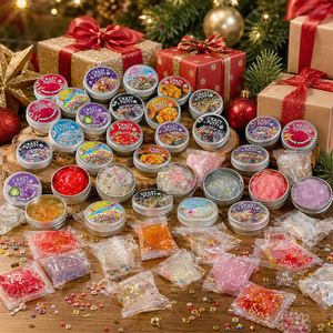 Kids Clear <b>Slime</b> Putty <b>Toy</b> Mini Aluminum Tin Random Color Assorted Style Supermarket Shelf Retail Counter Display Jar - Product Image 6