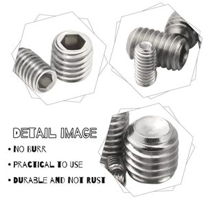 Vis à six pans creux en acier inoxydable M3 M4 M5 M6 M8 métriques, 200 pièces, DIN916, qualité A, filetage standard, équipement de communication - Product Image 4