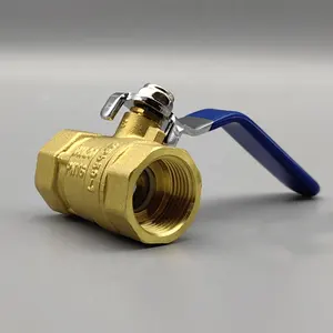 Manual Forged Brass Ball Valves Female Thread 3/4 Inch Brass Body Ball Valve With Blue Long Handle