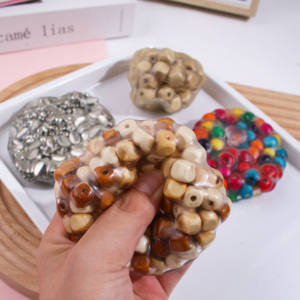 Balle de décompression en TPR faite à la main, souple et créative, jouet de compression en forme de pomme de raisin, blocs de construction fantaisie - Product Image 4