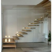 Escaliers flottants sur mesure haute résistance avec construction en bois